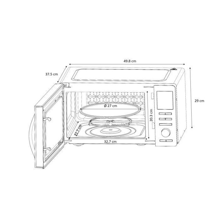 Micro-ondes combiné - CONTINENTAL EDISON - CEMO25SG13S3 - Silver - 25
