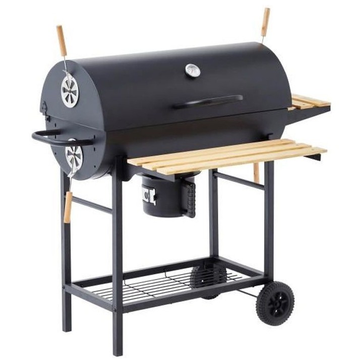 Barbecue a charbon MIKE - 2 grilles acier chromé - Surface de cuisson