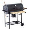 Barbecue a charbon MIKE - 2 grilles acier chromé - Surface de cuisson : 71 x 35 cm - Noir