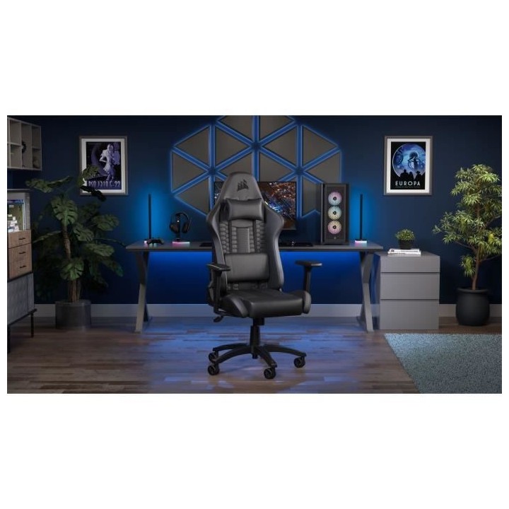 CORSAIR - Chaise bureau - Fauteuil Gaming - TC100 RELAXED - Similicuir
