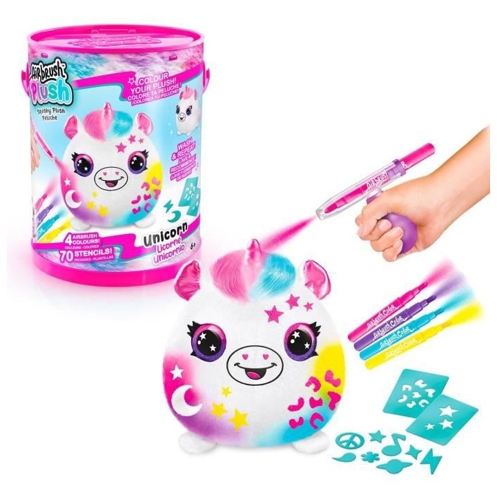 Airbrush Plush - Baril Peluche Squishy - Assortiment - Canal Toys