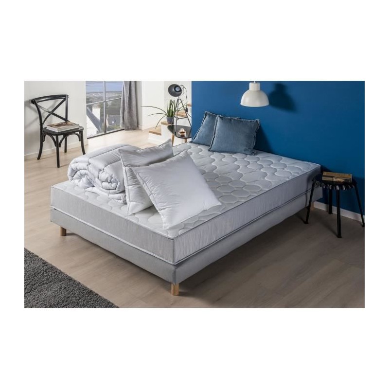 Pack SPRINGMAX Matelas 140x190 cm + Couette 240x200 cm + 2 oreillers - DEKO DREAM