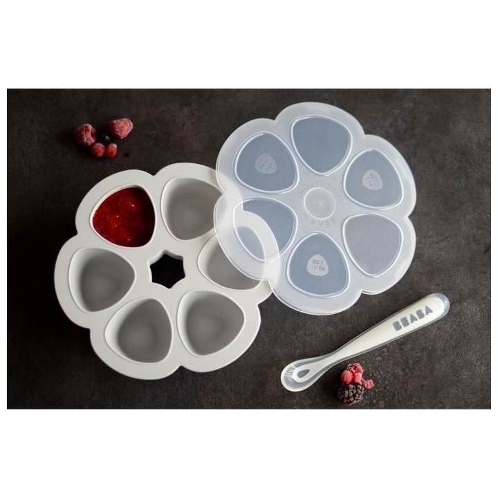 Béaba Portion Multiportions Moule en Silicone Light Mist 6 x 90ml