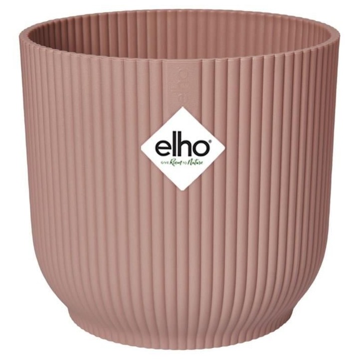 Pot De Fleurs Rond VIBES - Plastique - Ø25 - Rose poudré