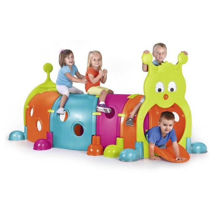 Aire de jeux Tunnel Febergus Chenille - plastique anti-UV - FEBER