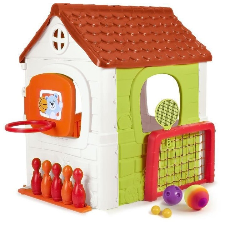 FEBER - Maison de jeu avec 6 activités sportives inclues et accessoir