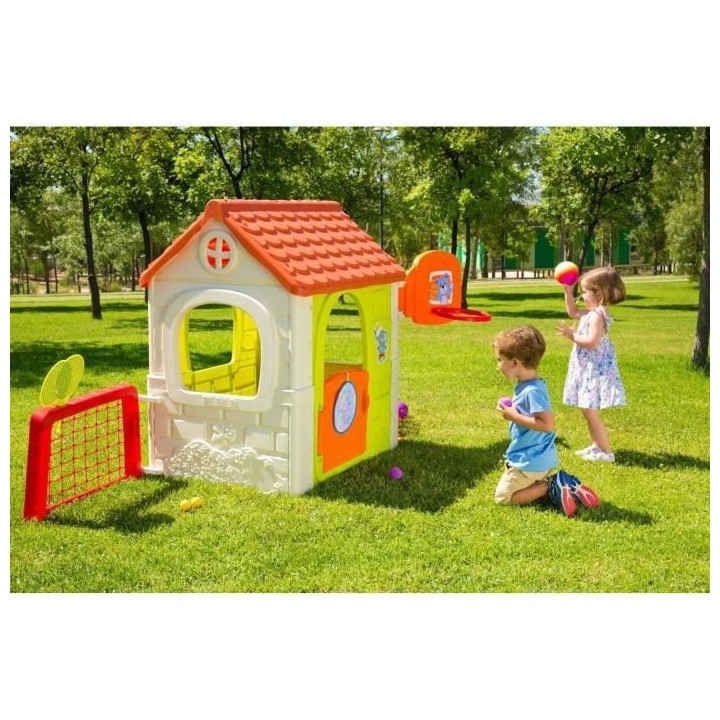 FEBER - Maison de jeu avec 6 activités sportives inclues et accessoir