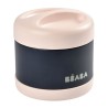 Béaba Portion Pot de Conservation Inox Isotherme Bleu Rose 500ml