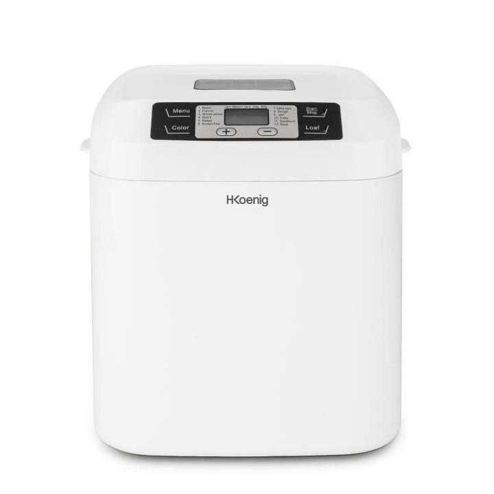 H.KoeNIG BAKE320 - Machine a pain - 12 programmes - 3 niveaux de cuiss