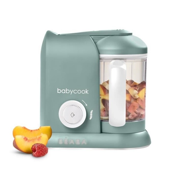 BEABA, Babycook Solo, Robot bébé 4 en 1, Cuiseur, Mixeur - Eucalyptu