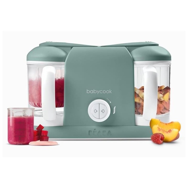 BEABA, Babycook Duo, Robot bébé 4 en 1, Cuiseur, Mixeur, Contenance