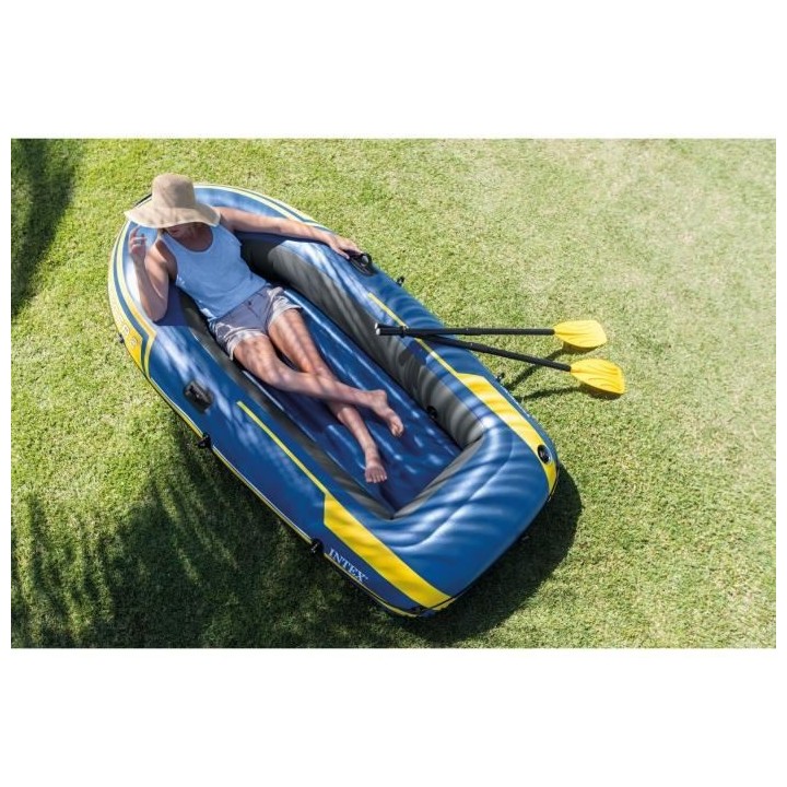INTEX Set Bateau Challenger 2 - 2 personnes - Bleu
