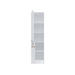 JUNONA Colonne de cuisine 2 Portes ouverture gauche - L 50 x H 196 x P 46 cm - Blanc brillant