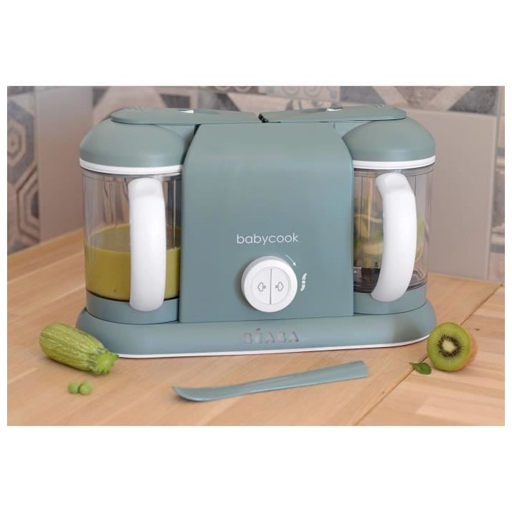 BEABA, Babycook Duo, Robot bébé 4 en 1, Cuiseur, Mixeur, Contenance
