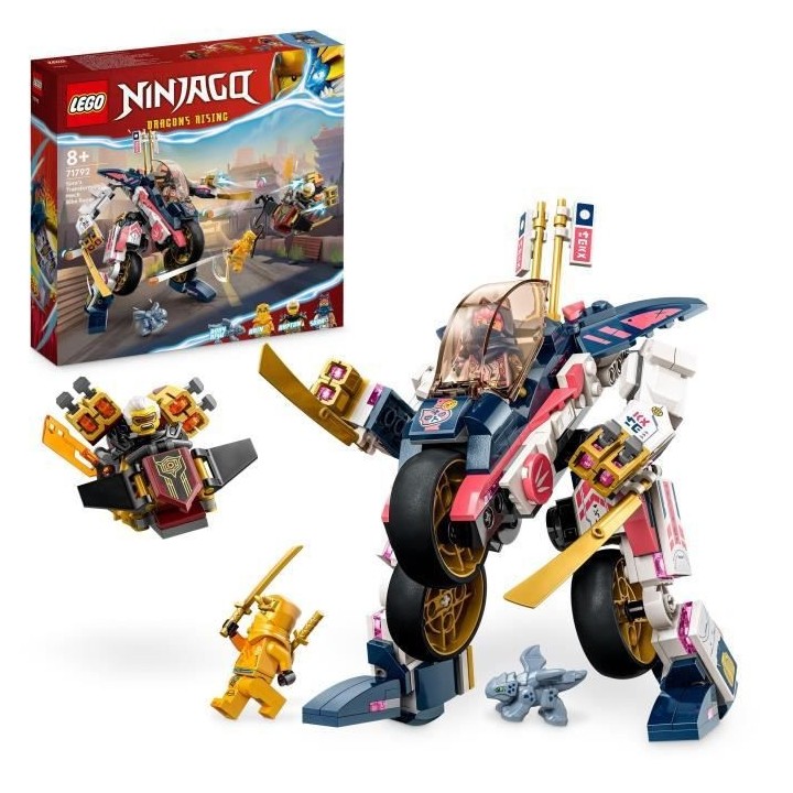 LEGO NINJAGO 71792 Le Robot Bolide Transformable de Sora, Jouet de Nin