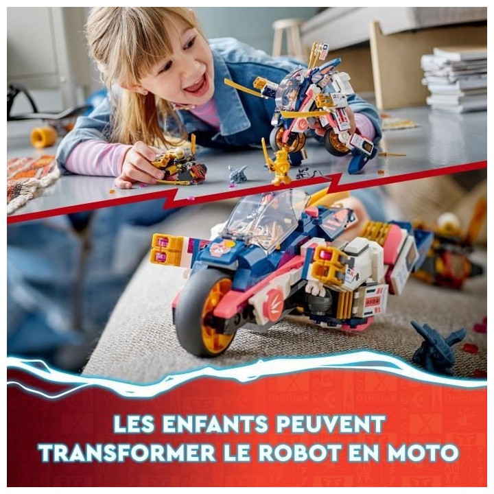 LEGO NINJAGO 71792 Le Robot Bolide Transformable de Sora, Jouet de Nin