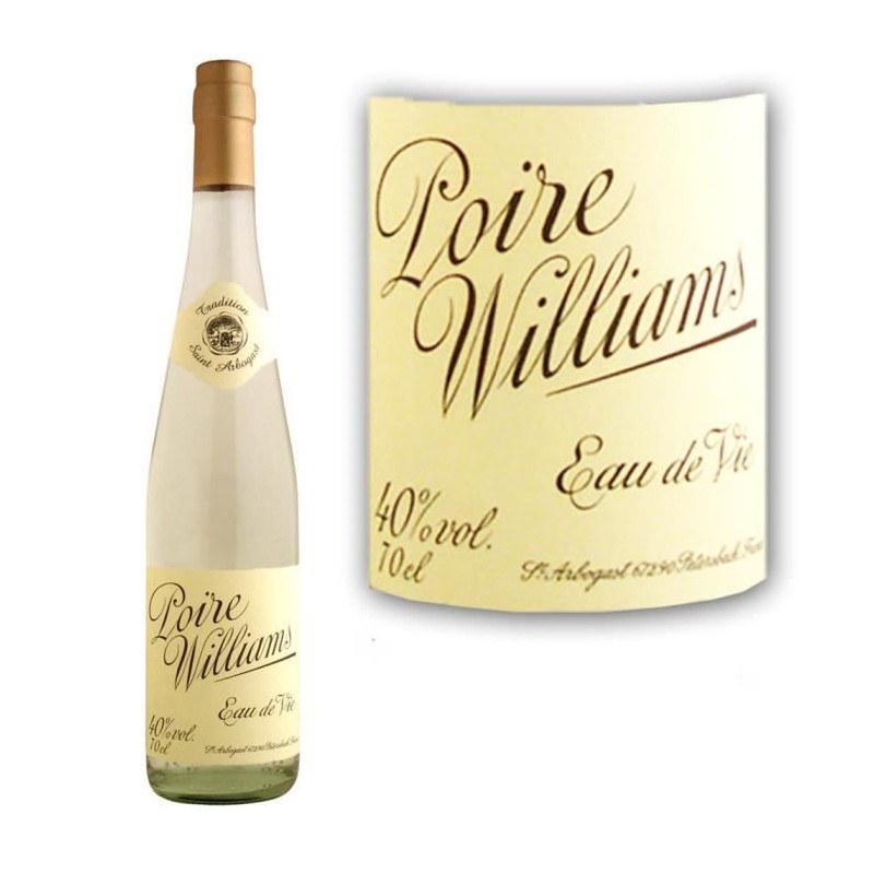 Eau de vie Poire Williams St Arbogast 40° 70cl