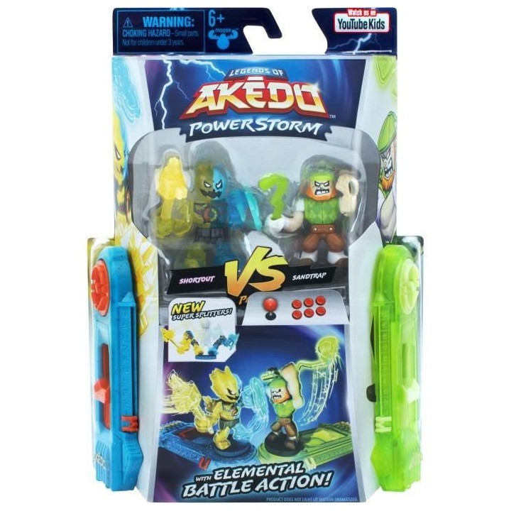 Figurines - Pack Duo Powerstorm Shortout vs Sandtrap - Akedo MOOSE TOY