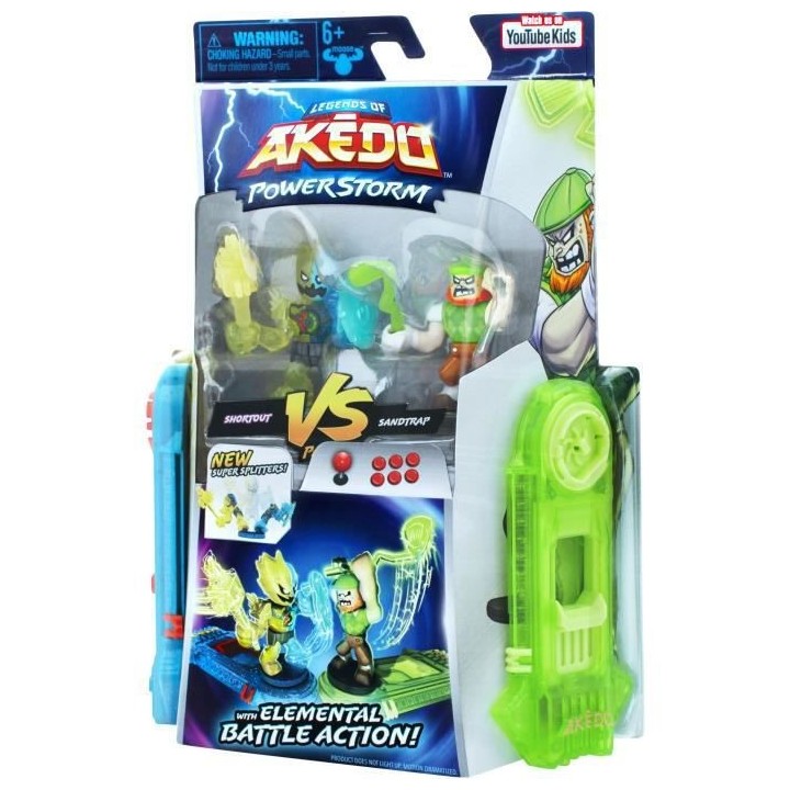 Figurines - Pack Duo Powerstorm Shortout vs Sandtrap - Akedo MOOSE TOY