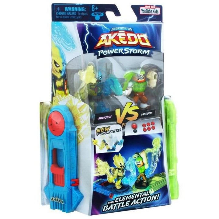 Figurines - Pack Duo Powerstorm Shortout vs Sandtrap - Akedo MOOSE TOY