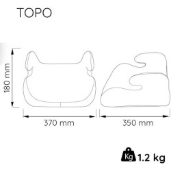 Rehausseur bas NANIA TOPO - Groupe 2/3 (15-36 Kg) - Girafe - Fabriqué en France