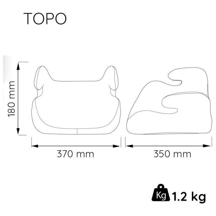 Rehausseur bas NANIA TOPO - Groupe 2/3 (15-36 Kg) - Girafe - Fabriqué