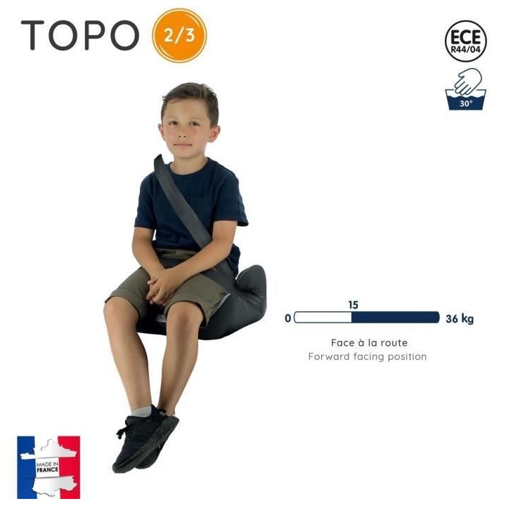 Rehausseur bas NANIA TOPO - Groupe 2/3 (15-36 Kg) - Girafe - Fabriqué