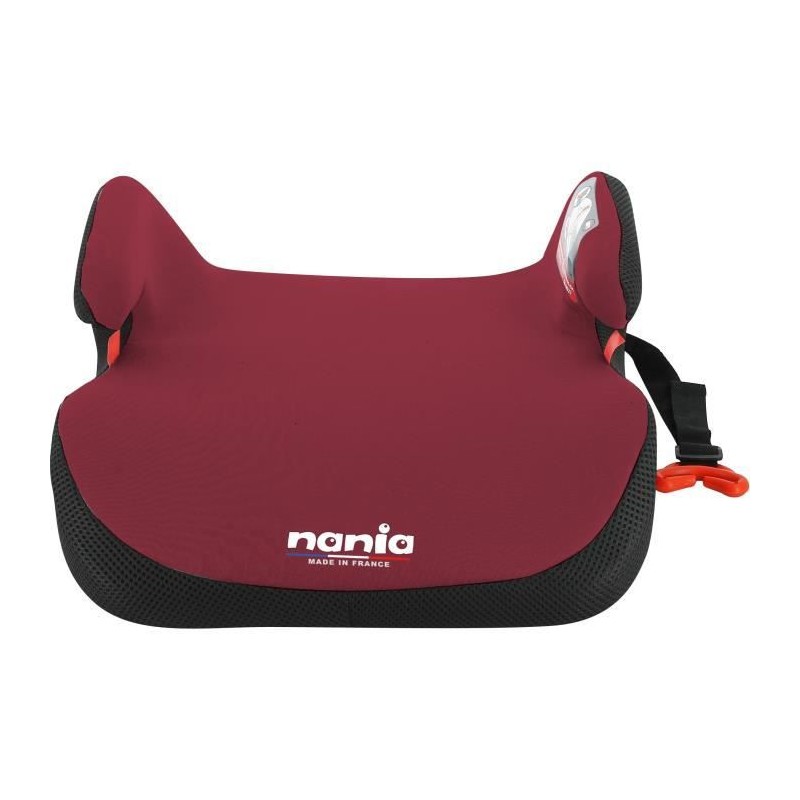 Rehausseur bas NANIA TOPO - Isofix - Groupe 3 (22-36 Kg) - Access rouge - Fabriqué en France