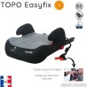 Rehausseur bas NANIA TOPO - Isofix - Groupe 3 (22-36 Kg) - Access rouge - Fabriqué en France