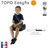 Rehausseur bas NANIA TOPO - Isofix - Groupe 3 (22-36 Kg) - Access rouge - Fabriqué en France