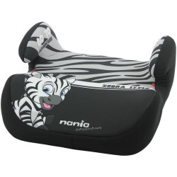 Rehausseur bas NANIA TOPO - Isofix - Groupe 3 (22-36 Kg) - Zebre - Fabriqué en France