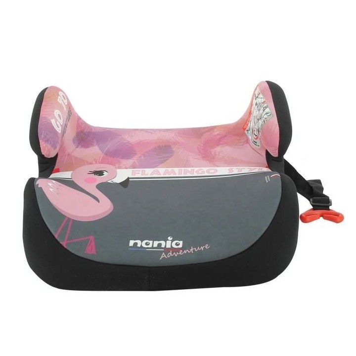 Rehausseur bas NANIA TOPO - Isofix - Groupe 3 (22-36 Kg) - Flamingo -