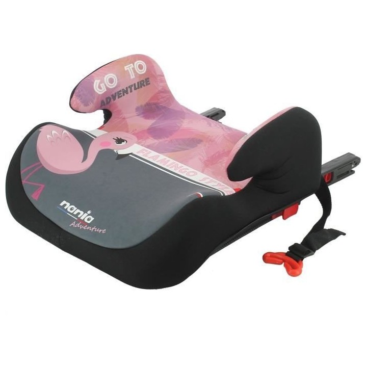 Rehausseur bas NANIA TOPO - Isofix - Groupe 3 (22-36 Kg) - Flamingo -