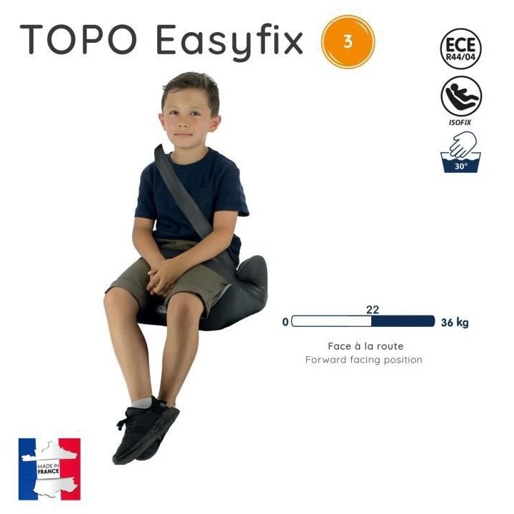 Rehausseur bas NANIA TOPO - Isofix - Groupe 3 (22-36 Kg) - Flamingo -