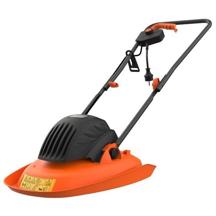 Tondeuse électrique sur coussin d'air 1200W 30cm de coupe BLACK+DECKE