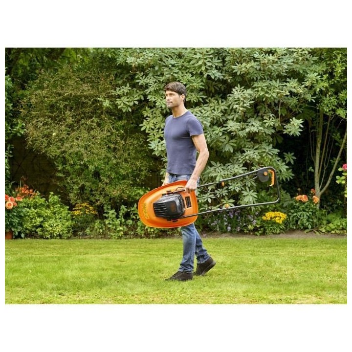 Tondeuse électrique sur coussin d'air 1200W 30cm de coupe BLACK+DECKE