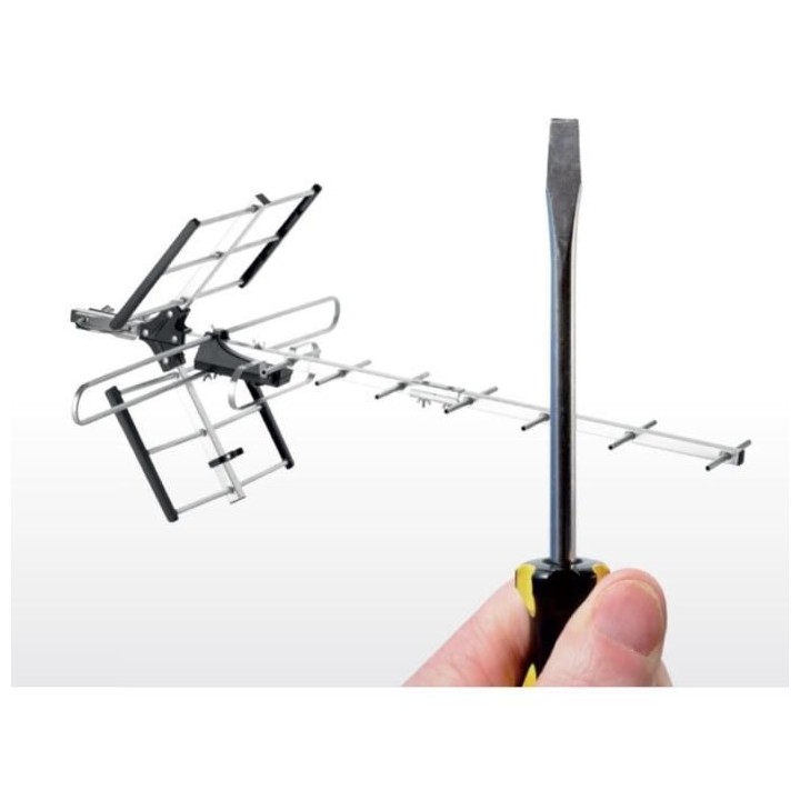 Antenne TV Extérieure ONE FOR ALL SV9357 Professional Line VHF/UHF am