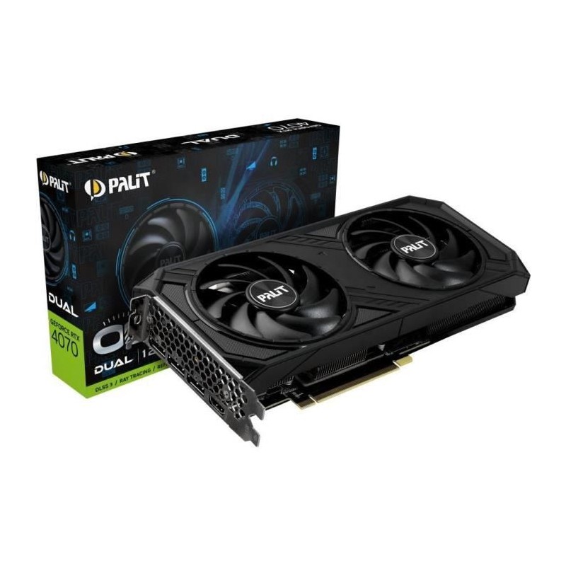 PALIT - Nvidia - Carte Graphique - GeForce RTX 4070 Dual OC - 12Go