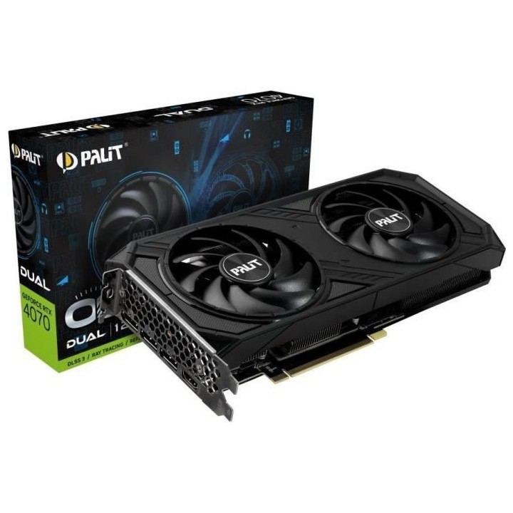 PALIT - Nvidia - Carte Graphique - GeForce RTX 4070 Dual OC - 12Go