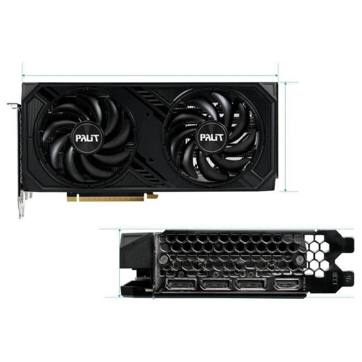 PALIT - Nvidia - Carte Graphique - GeForce RTX 4070 Dual OC - 12Go