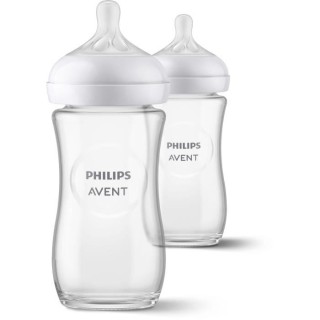 Lot de 2 Biberons Natural 3.0 PHILIPS AVENT SCY933/02 - 240 ml - En ve