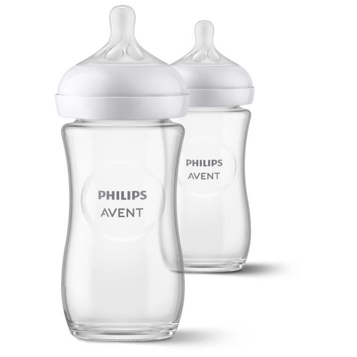 Lot de 2 Biberons Natural 3.0 PHILIPS AVENT SCY933/02 - 240 ml - En ve