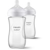 Lot de 2 Biberons Natural 3.0 PHILIPS AVENT SCY933/02 - 240 ml - En verre