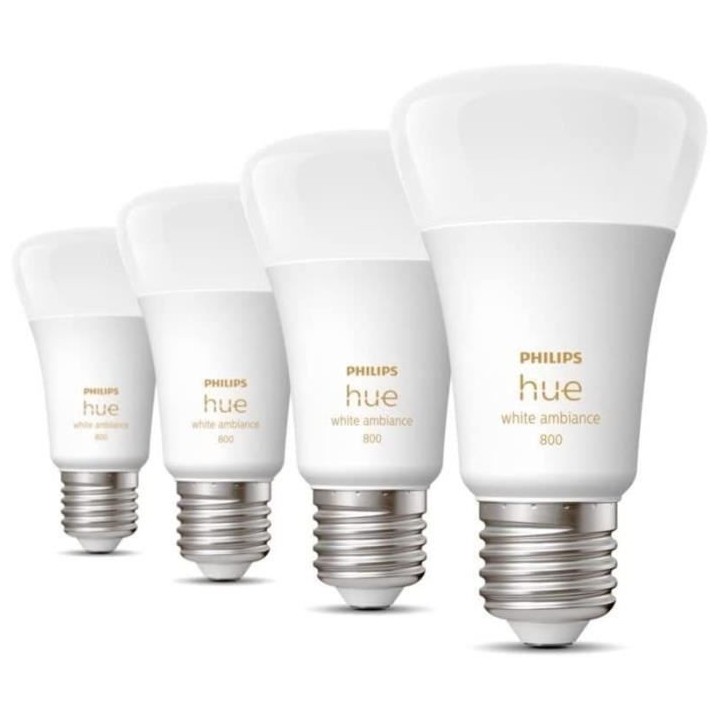 Philips Hue White Ambiance, ampoule LED connectée E27, équivalent 60