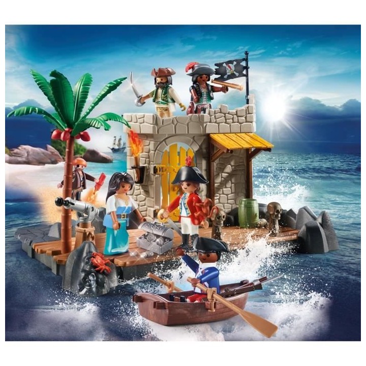 PLAYMOBIL - 70979 - My Figures: Ilôt des pirates - Figures - Combine