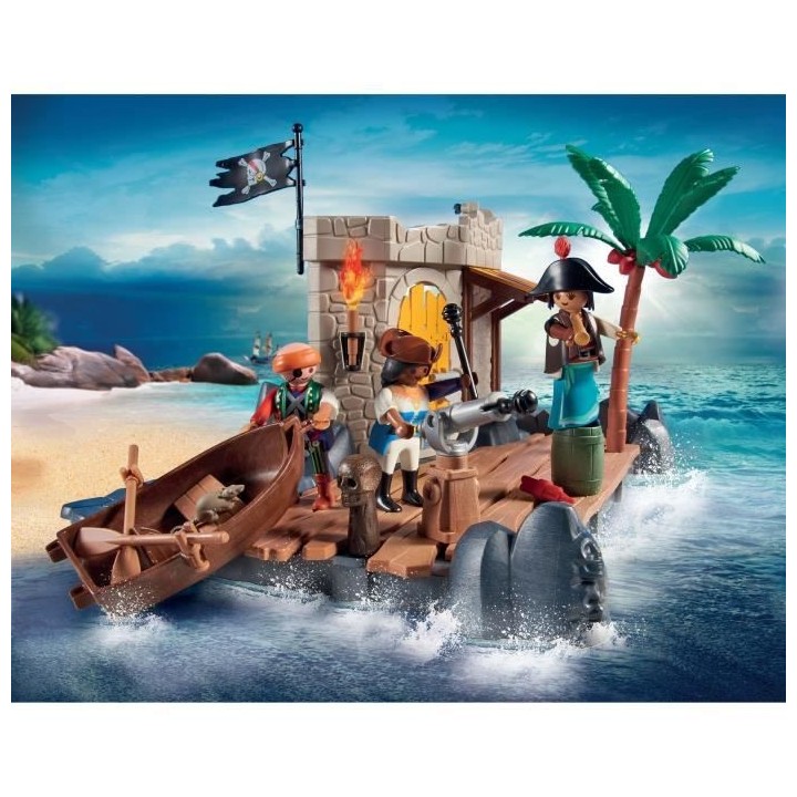 PLAYMOBIL - 70979 - My Figures: Ilôt des pirates - Figures - Combine