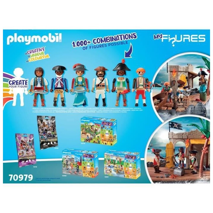 PLAYMOBIL - 70979 - My Figures: Ilôt des pirates - Figures - Combine