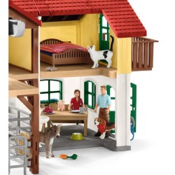 SCHLEICH - Ferme avec étable et animaux - 42407 - Gamme Farm World