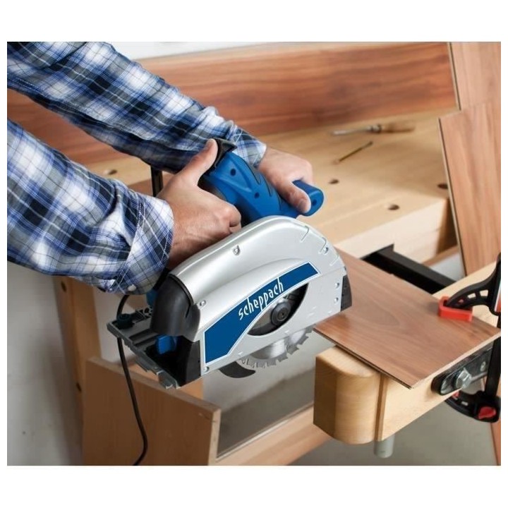 SCHEPPACH Scie plongeante PL55 - Avec lame de 160 mm, 2 rails de 700 m