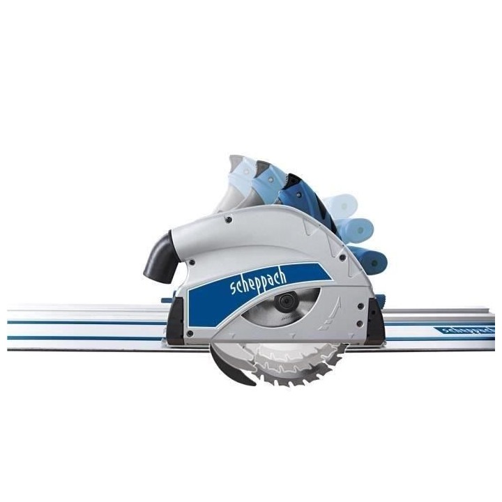 SCHEPPACH Scie plongeante PL55 - Avec lame de 160 mm, 2 rails de 700 m